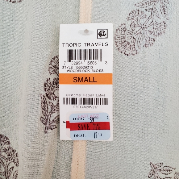 NEW Style & Co Size Small Tropical Travels Cardigan - Picture 5 of 5